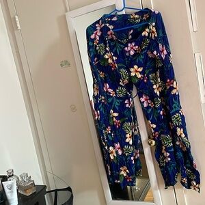 Honolulu theme slit skirt